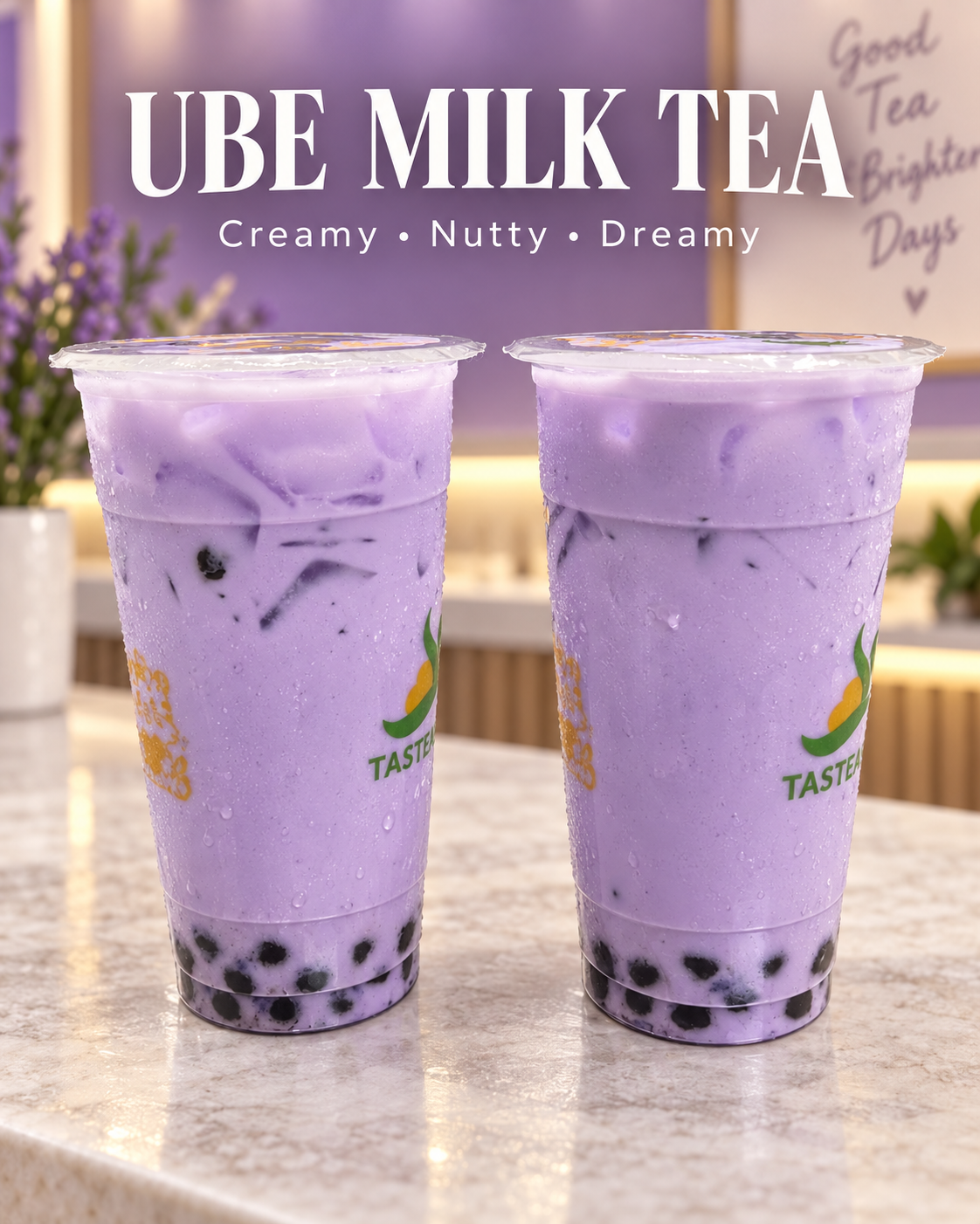 TASTEAS Ube Milk Tea — creamy, nutty and dreamy